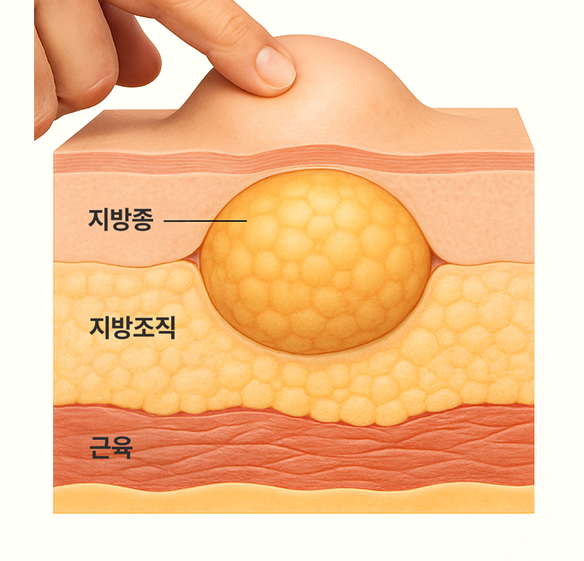 지방종 단면 일러스트